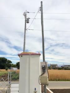 仮設の電気も設置出来ました。