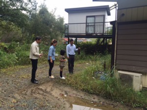 順番に　お酒・お米・塩・水をまき　お清めいたしました