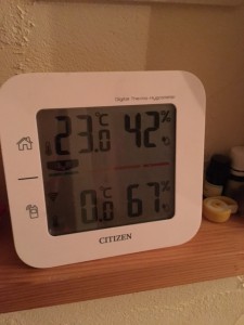 一般的なよくある　温湿度計