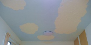 天井にシックイで描いて 頂きました