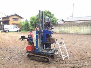 先日、実施した地盤調査