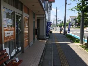 写真手前のベンチ 少しお借りしました