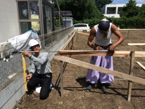 境界から、お家の距離を正確に測ります