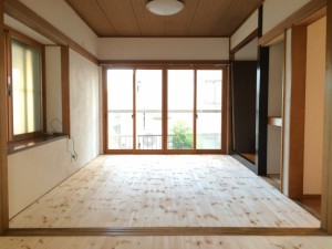 after　「漆喰の壁」と「無垢の床」、「木目調の内窓」が、とってもステキです